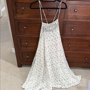 Mes Demoiselles Cream Spaghetti Strap Sundress Coverup